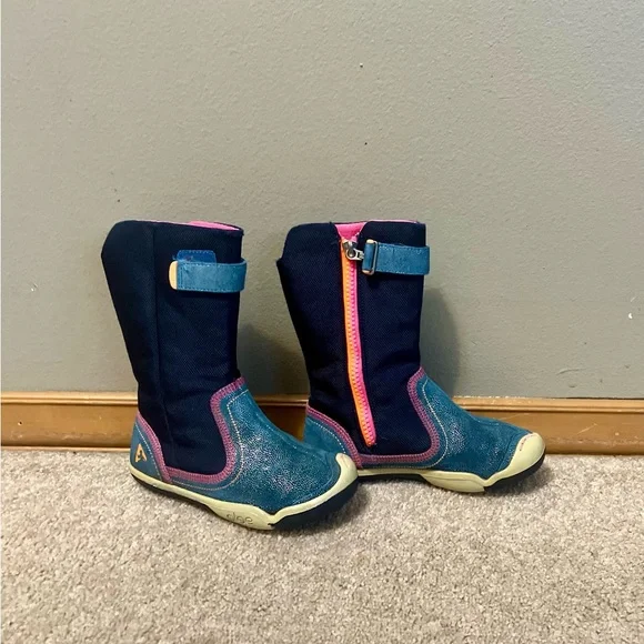 PLAE Camille Shimmer Waterproof Boots, Navy/Blue/Pink - Size 11 (GUC) - Picture 3 of 9